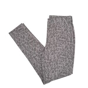 Tribal Silver Leopard Print Pull On Slim Leg Pants Women's Size Medium NWT